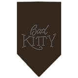 Bad Kitty Rhinestone Bandana Cocoa Large