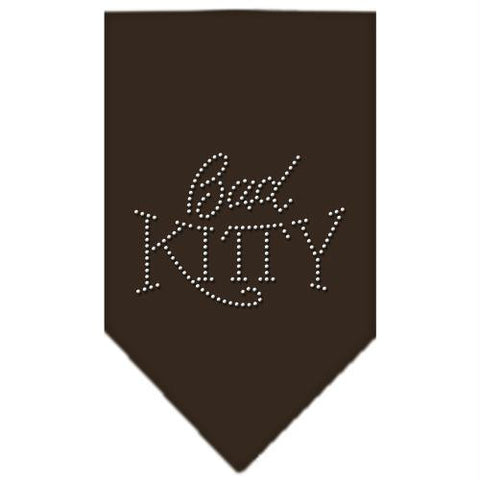 Bad Kitty Rhinestone Bandana Cocoa Large