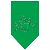 Bad Kitty Rhinestone Bandana Emerald Green Large