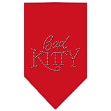 Bad Kitty Rhinestone Bandana Red Large