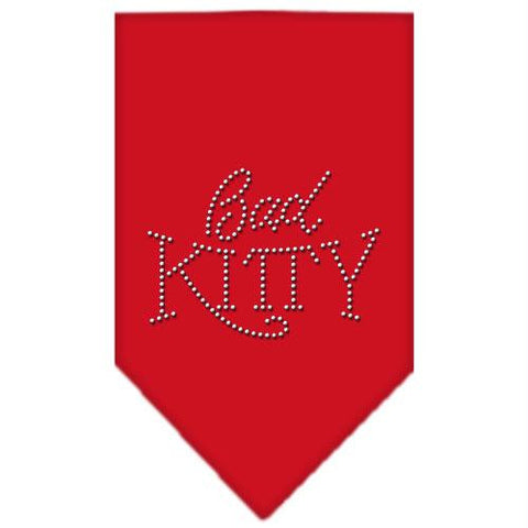 Bad Kitty Rhinestone Bandana Red Small