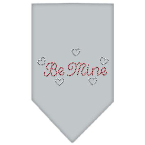 Be Mine Rhinestone Bandana Grey Large