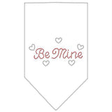 Be Mine Rhinestone Bandana White Large