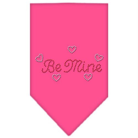 Be Mine Rhinestone Bandana Bright Pink Small