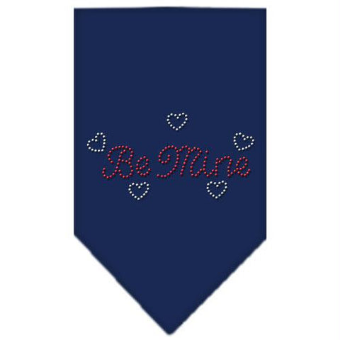 Be Mine Rhinestone Bandana Navy Blue Small