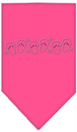 Beach Sandals Rhinestone Bandana Bright Pink Small