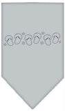 Beach Sandals Rhinestone Bandana Grey Small