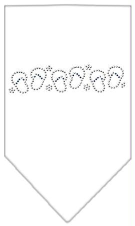 Beach Sandals Rhinestone Bandana White Small