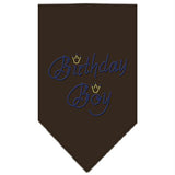 Birthday Boy Rhinestone Bandana Cocoa Large