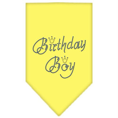 Birthday Boy Rhinestone Bandana Yellow Large