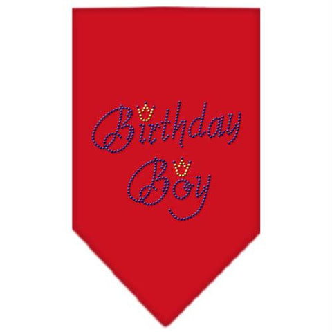 Birthday Boy Rhinestone Bandana Red Small