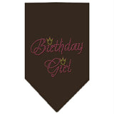 Birthday Girl Rhinestone Bandana Cocoa Large