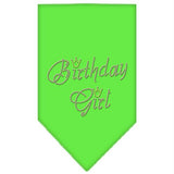 Birthday Girl Rhinestone Bandana Lime Green Small