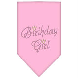 Birthday Girl Rhinestone Bandana Light Pink Small