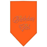 Birthday Girl Rhinestone Bandana Orange Small