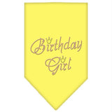 Birthday Girl Rhinestone Bandana Yellow Small