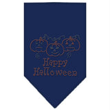 Happy Halloween Rhinestone Bandana Navy Blue large