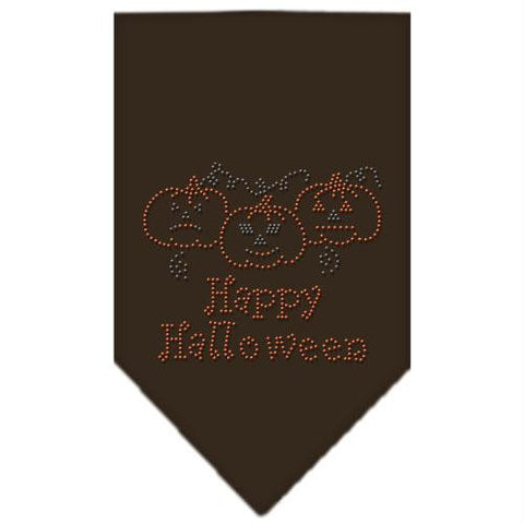 Happy Halloween Rhinestone Bandana Cocoa Small