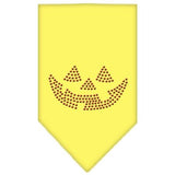 Jack O Lantern Rhinestone Bandana Yellow Large