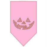 Jack O Lantern Rhinestone Bandana Light Pink Small