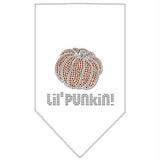 Lil Punkin Rhinestone Bandana White Small