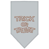 Trick or Treat Rhinestone Bandana Grey Large