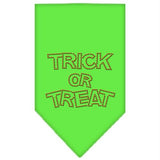 Trick or Treat Rhinestone Bandana Lime Green Large