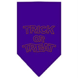 Trick or Treat Rhinestone Bandana Purple Large