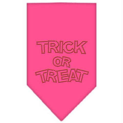 Trick or Treat Rhinestone Bandana Bright Pink Small