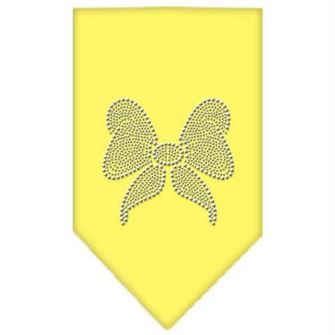 Bow Rhinestone Bandana Yellow Large