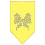 Bow Rhinestone Bandana Yellow Small