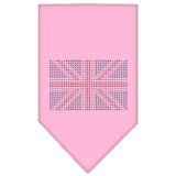 British Flag Rhinestone Bandana Light Pink Large