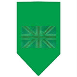 British Flag Rhinestone Bandana Emerald Green Small