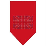 British Flag Rhinestone Bandana Red Small