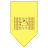 Canadian Flag Rhinestone Bandana Yellow Large