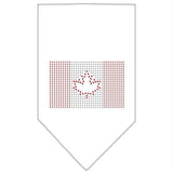 Canadian Flag Rhinestone Bandana White Small