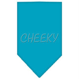 Cheeky Rhinestone Bandana Turquoise Large