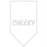 Cheeky Rhinestone Bandana White Large