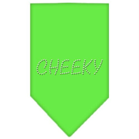 Cheeky Rhinestone Bandana Lime Green Small