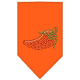 Chili Pepper Rhinestone Bandana Orange Large