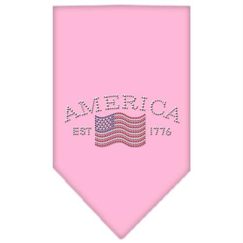 Classic American Rhinestone Bandana Light Pink Small