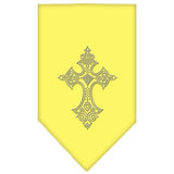Cross Rhinestone Bandana Yellow Large