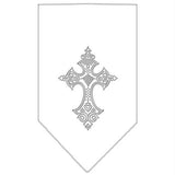 Cross Rhinestone Bandana White Small