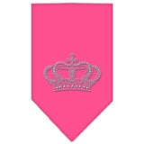 Crown Rhinestone Bandana Bright Pink Small