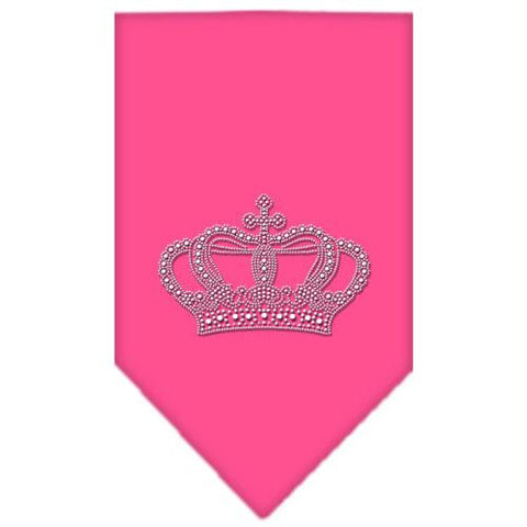 Crown Rhinestone Bandana Bright Pink Small