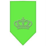 Crown Rhinestone Bandana Lime Green Small