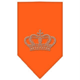 Crown Rhinestone Bandana Orange Small