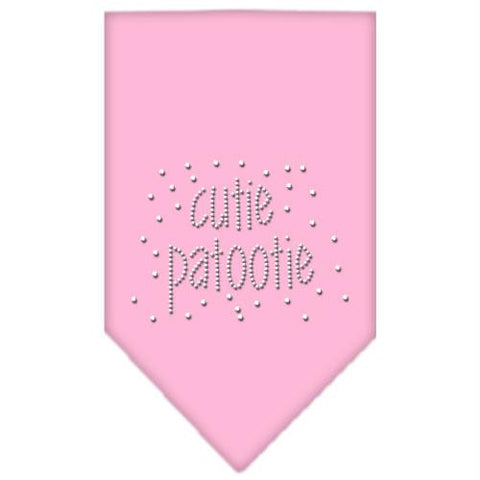 Cutie Patootie Rhinestone Bandana Light Pink Large