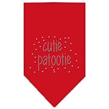 Cutie Patootie Rhinestone Bandana Red Large