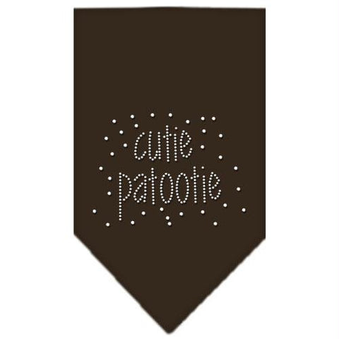 Cutie Patootie Rhinestone Bandana Cocoa Small